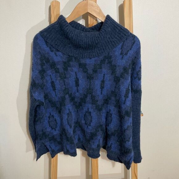 Soft Surroundings Sweaters - Soft surroundings, blue cowl neck, wool alpaca, soft knit, pullover tunic sweate